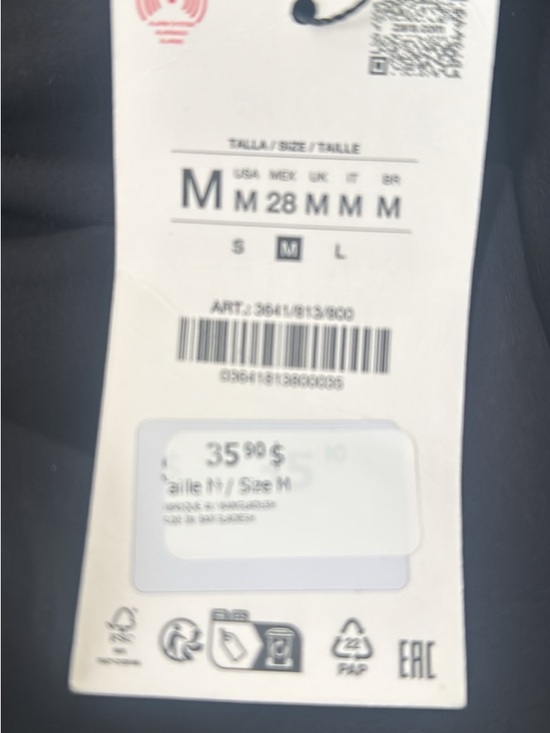 Black Ribbed Midi Pencil Skirt with Side Slit - Picture 2 of 2